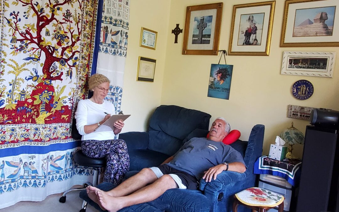 Hypnosis session at Kathleen's Ministry